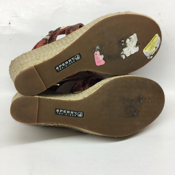 SPERRY TOP-SIDER Sz 7.5M Maris Coral Snake Print - Picture 8 of 8